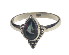 Load image into Gallery viewer, Mystic Topaz Sterling silver ring sizes 3, 4, 5, 6, 7, 8, 9, 10, 11, 12, 13, 14 (BR027)
