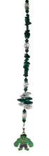 Load image into Gallery viewer, Hulk - Marvel crystal suncatcher, decorated with malachite gemstone
