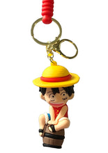 Load image into Gallery viewer, Monkey D. Luffy on barrel- One Piece keyring.   Buy any 2 keyrings for $20    (CK139)
