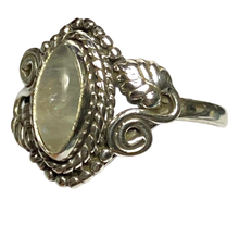 Load image into Gallery viewer, Moonstone Sterling Silver ring size  5, 6, 7, 8, 9, 10, 11, 12, 13  BR064
