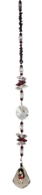 Load image into Gallery viewer, Sailor moon - Sailor Mars crystal suncatcher, decorated with 50mm Starburst crystal and garnet gemstone.
