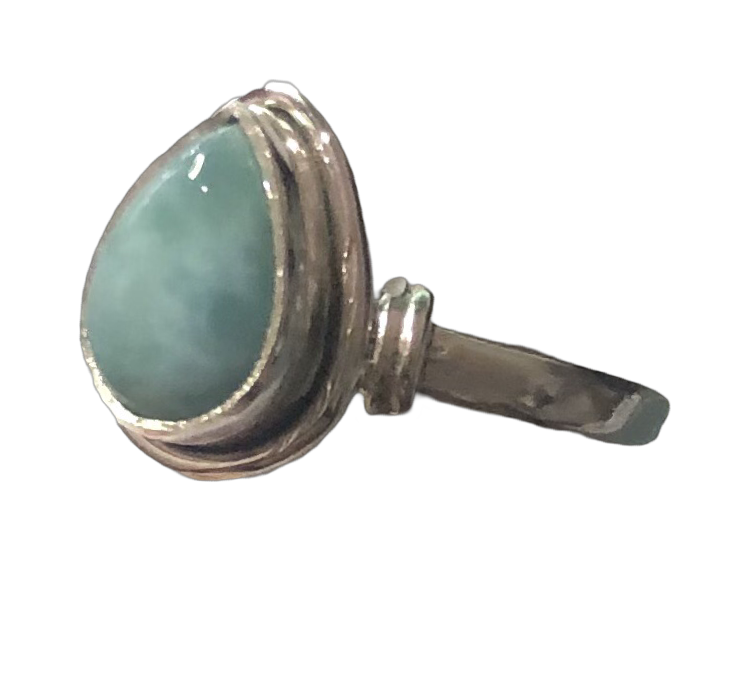 Larimar Sterling silver ring sizes 3, 13, 14 (BR011)