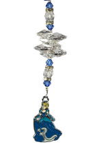 Load image into Gallery viewer, Cinderella - Disney Princess crystal suncatcher, decorated with lapis lazuli gemstone
