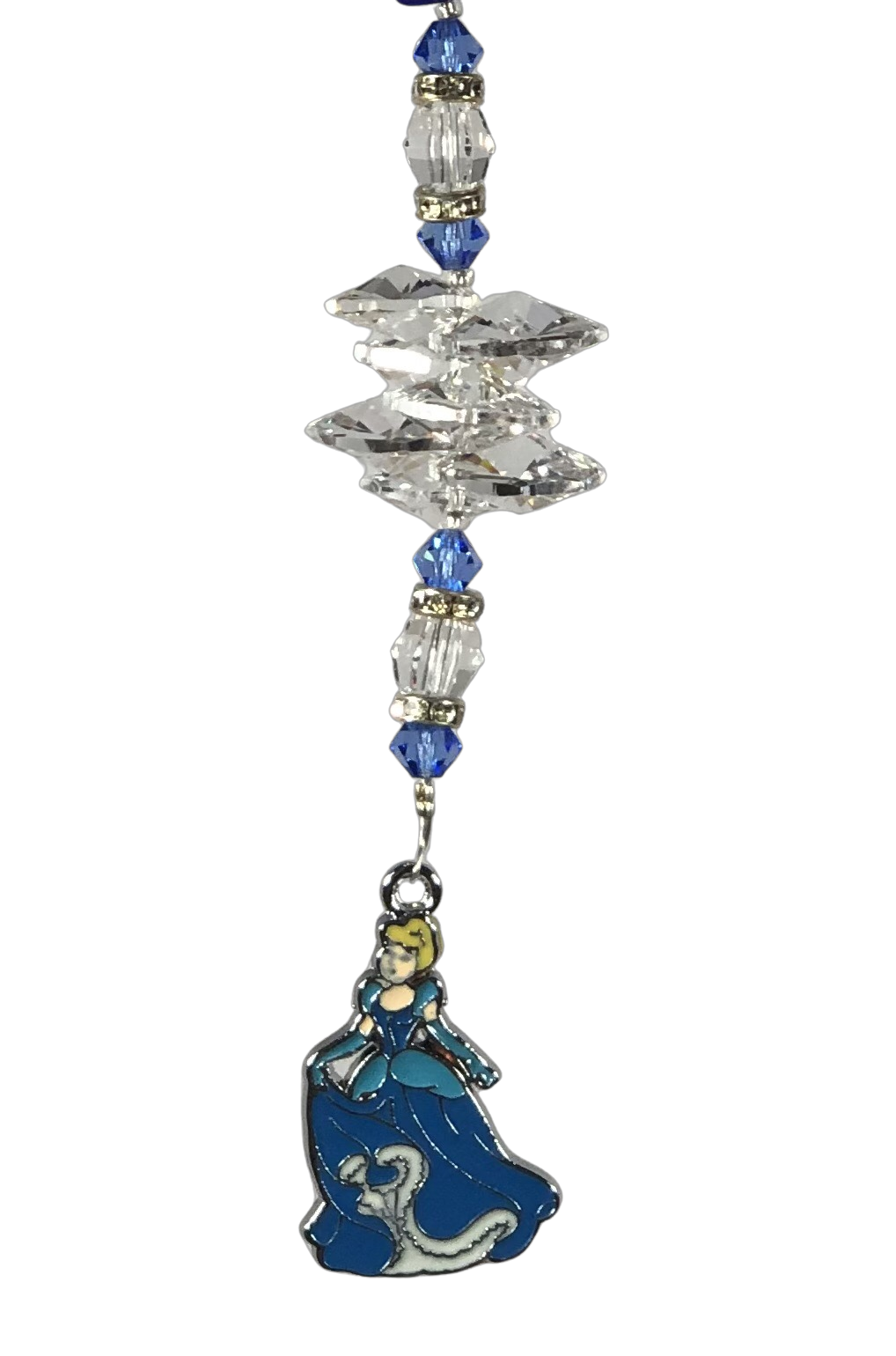 Cinderella - Disney Princess crystal suncatcher, decorated with lapis lazuli gemstone