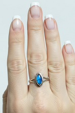 Load image into Gallery viewer, Labradorite Sterling Silver ring size 4, 5, 6, 7, 8, 9, 11, 12, 13   BR038
