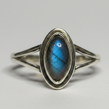 Load image into Gallery viewer, Labradorite Sterling Silver ring size 4, 5, 6, 7, 8, 9, 11, 12, 13   BR038
