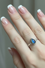 Load image into Gallery viewer, Labradorite Sterling silver ring sizes  6, 12, 13, 14 (BR010)
