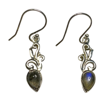 Load image into Gallery viewer, Labradorite sterling silver earrings ER116
