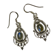 Load image into Gallery viewer, Labradorite sterling silver earrings ER133
