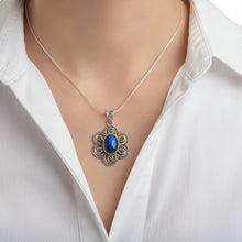 Load image into Gallery viewer, Labradorite sterling silver pendant PN46
