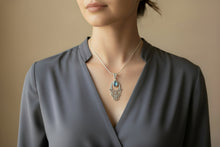 Load image into Gallery viewer, Labradorite sterling silver pendant PN81
