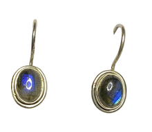 Load image into Gallery viewer, Labradorite sterling silver earrings ER115
