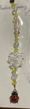 Load image into Gallery viewer, Ladybird Suncatcher decorated with citrine gemstones CH272
