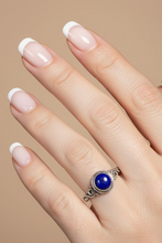 Load image into Gallery viewer, Lapis Lazuli Sterling silver ring sizes  7 1/2   (DC454)
