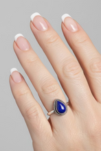 Load image into Gallery viewer, Lapis Lazuli Sterling silver ring sizes  7   (DR07a)
