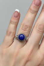 Load image into Gallery viewer, Lapis Lazuli sterling silver ring size 6  AC92
