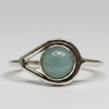 Load image into Gallery viewer, Larimar Sterling Silver ring size 3, 4, 5, 6, 7, 8, 12, 13   BR036
