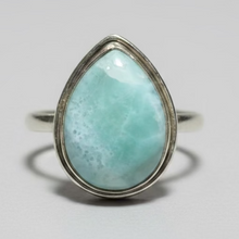 Load image into Gallery viewer, Larimar Sterling Silver ring size  6, 7, 9, 13   BR039
