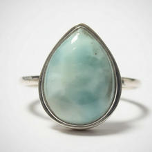 Load image into Gallery viewer, Larimar Sterling silver ring sizes 6, 8, 11, 13, 14 (BR020)
