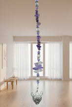 Load image into Gallery viewer, Leopard Crystal Suncatcher decorated with amethyst gemstones CH25
