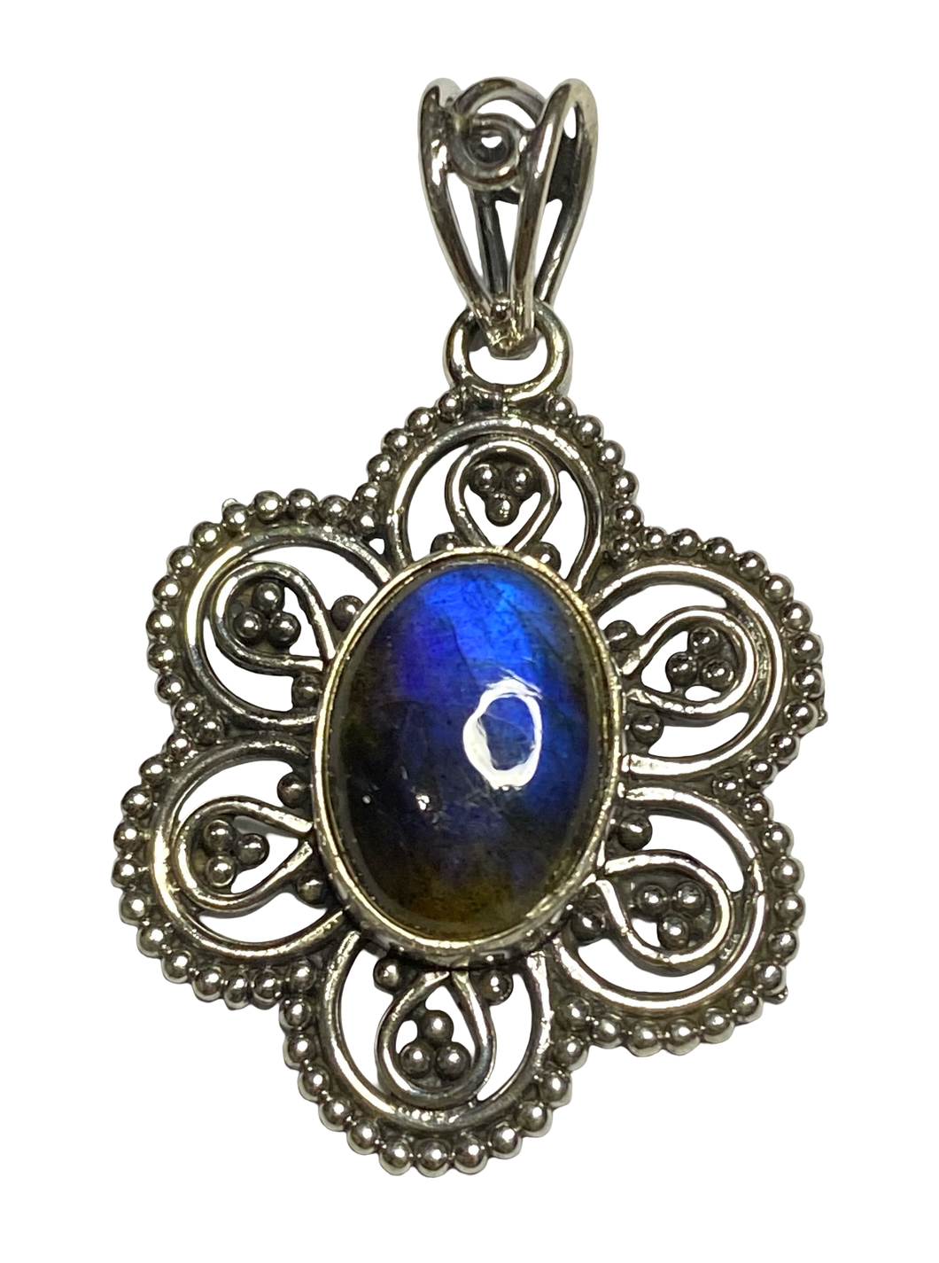Labradorite sterling silver pendant PN46