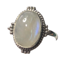 Load image into Gallery viewer, Moonstone Sterling silver ring size  6, 11, 12, 13, 14 (BR017)
