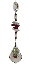 Load image into Gallery viewer, Guardians of the Galaxy - Nebula crystal suncatcher, decorated with 50mm Starburst crystal and garnet gemstone.
