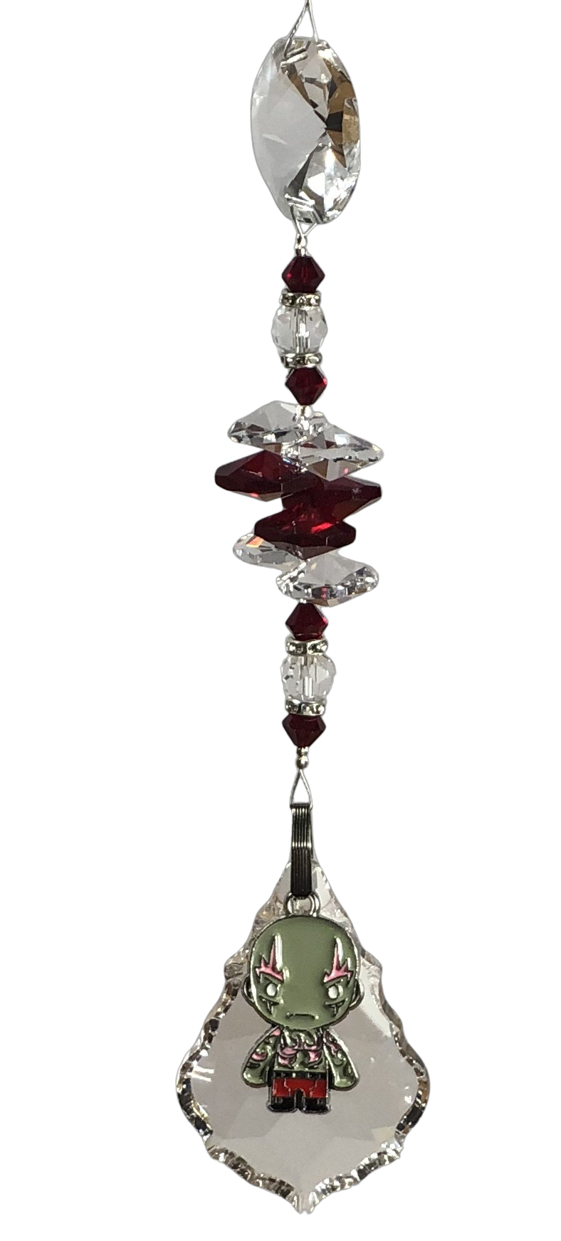 Guardians of the Galaxy - Nebula crystal suncatcher, decorated with 50mm Starburst crystal and garnet gemstone.