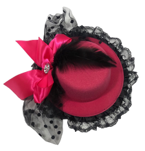 Load image into Gallery viewer, Stunning Pink &amp; Black Fascinator      (FS123)
