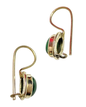 Load image into Gallery viewer, Malachite sterling silver earrings ER141

