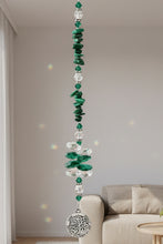 Load image into Gallery viewer, Mom - You are the heart of our family Crystal Suncatcher decorated with garnet gemstones CH24
