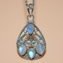 Load image into Gallery viewer, Moonstone sterling silver pendant PN97
