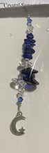 Load image into Gallery viewer, Moon &amp; Star Suncatcher decorated with citrine gemstones CH262

