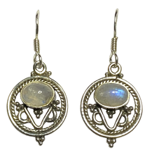 Load image into Gallery viewer, Moonstone sterling silver earrings ER120
