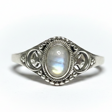 Load image into Gallery viewer, Moonstone Sterling Silver ring size   5, 6, 13    BR058

