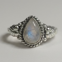 Load image into Gallery viewer, Moonstone Sterling silver ring sizes 4 &amp; 14 (BR030)
