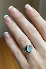 Load image into Gallery viewer, Moonstone Sterling silver ring sizes 4 &amp; 14 (BR030)
