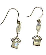 Load image into Gallery viewer, Moonstone sterling silver earrings ER102
