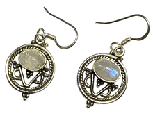 Load image into Gallery viewer, Moonstone sterling silver earrings ER120
