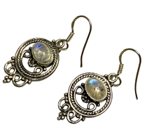 Load image into Gallery viewer, Moonstone sterling silver earrings ER121
