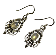 Load image into Gallery viewer, Moonstone sterling silver earrings ER126
