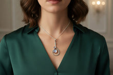 Load image into Gallery viewer, Moonstone sterling silver pendant PN80
