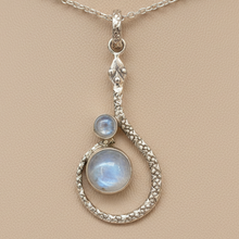 Load image into Gallery viewer, Moonstone sterling silver pendant PN80
