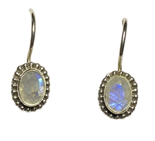 Load image into Gallery viewer, Moonstone sterling silver earrings ER114
