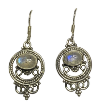 Load image into Gallery viewer, Moonstone sterling silver earrings ER121
