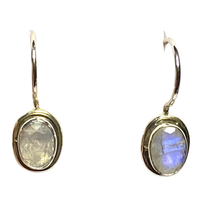 Load image into Gallery viewer, Moonstone sterling silver earrings ER124
