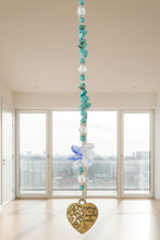 Load image into Gallery viewer, Mother &amp; Daughter forever Crystal Suncatcher decorated with Moonstone gemstones CH23
