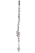 Load image into Gallery viewer, Music Note Crystal Suncatcher decorated with Rose Quartz CH9
