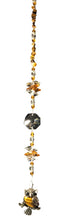 Load image into Gallery viewer, Owl suncatcher is decorated with crystals and Tigers Eye gemstones
