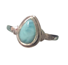 Load image into Gallery viewer, Larimar Sterling silver ring sizes 3, 13, 14 (BR011)
